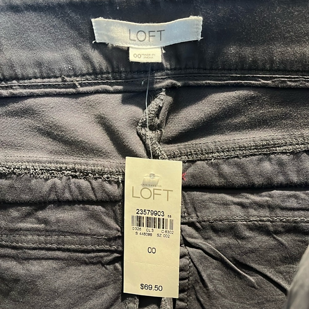 NWT Loft Gray Bootcut Sanded Sateen Chinos in Marisa Fit, 00 - Picture 13 of 13